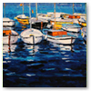 Boats, Capri. 71 x 71cm